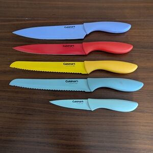 Cuisinart Advantage 5 Piece Ceramic Coated Knife Lot
